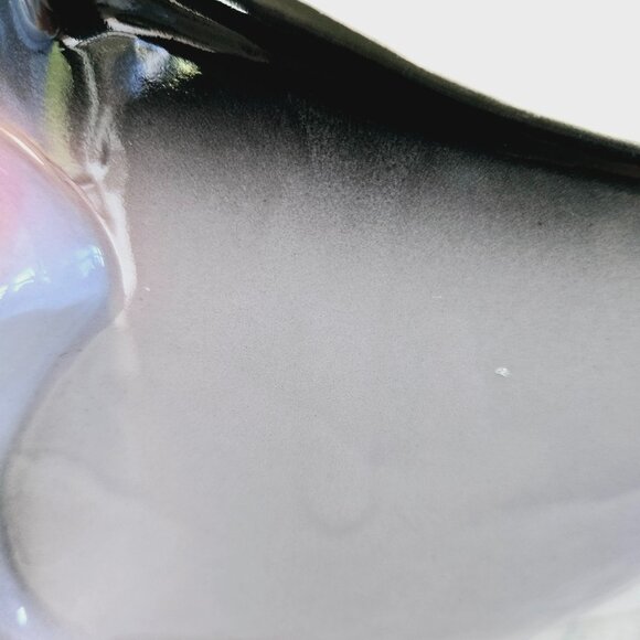 VINTAGE HULL 71 PARCHMENT GREY AND PINK CONSOLE PLANTER CENTERPIECE BOWL 12.5" - Picture 11 of 12